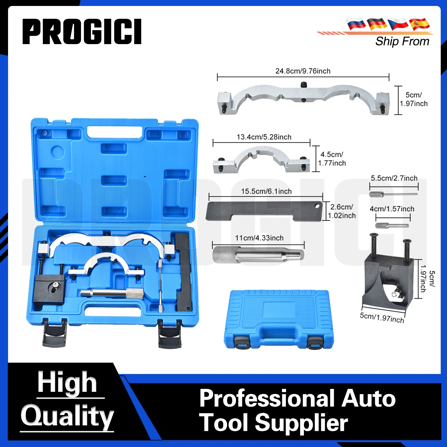 PROGICI Set di 8 utensili per il bloccaggio della fasatura del motore turbo, set di utensili per il bloccaggio dell'albero a camme per Opel Vauxhall Chevrolet 1.0 1.2 1.4