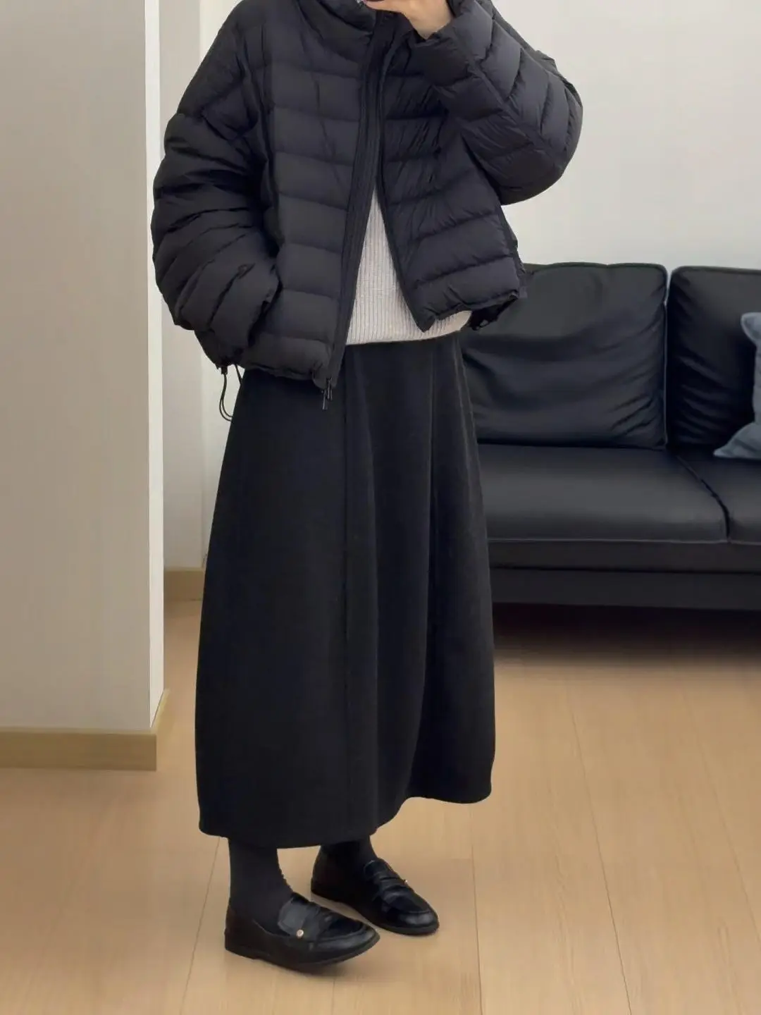 

Новая женская юбка миди А-силуэта с эластичным поясом, высокая талия, большие размеры, весна-осень 2025, для офиса, в корейском стиле