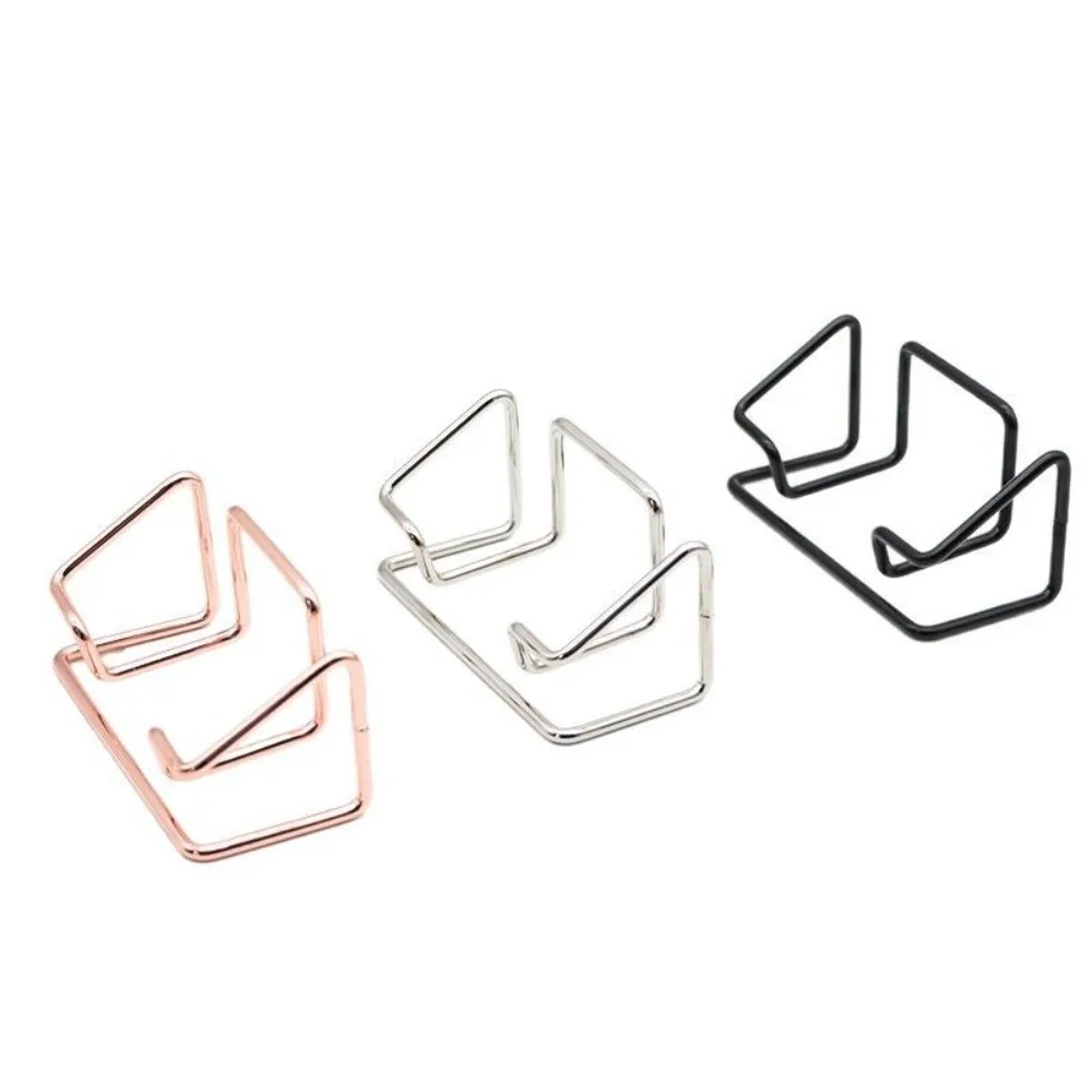 Metal Business Card Holder Minimalist Multifunctional Name Card Stand Rustproof Space-saving Card Display Stand School