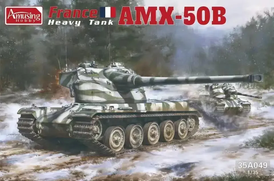 

Amusing Hobby 35A049 1/35 Scale France AMX-50B Heavy Tank Assembly plastics model kit