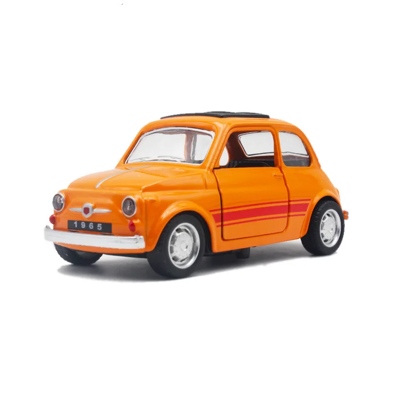 New alloy pull back 1:36 mini retro Fiat model,classic car model ornaments,original packaging toy gifts,free shipping