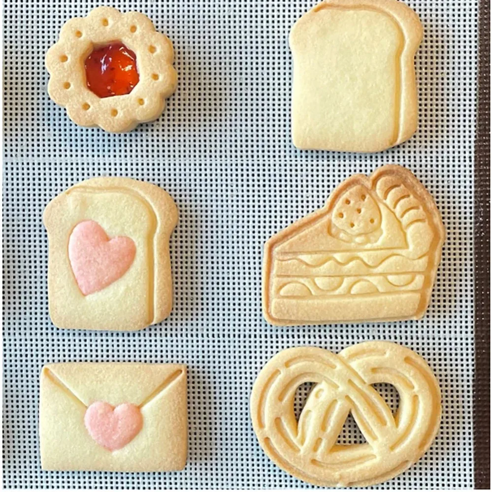 Sandwich Jam Biscuit Mold Stamp Valentine's Day Cookie Cutters Biscuit Mold Kitchen Baking Pastry Bakeware DIY Tools