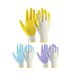 HANDLANDY Womens Gardening Gloves, 3 Pairs Breathable Nitrile Coated Yard Work Gloves, Best Gift for Daily Life Work