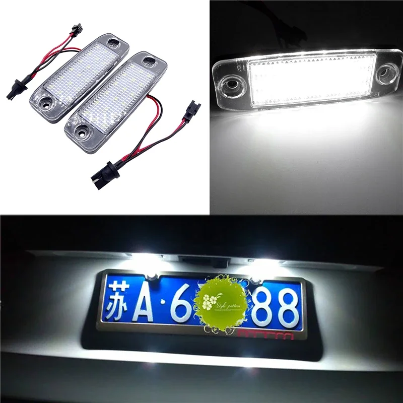 1 Pair 12V 3W LED Car License Plate Light Number Plate Lamp High Quality LED Lights Fit For KIA Carens / Ceed / Rondo