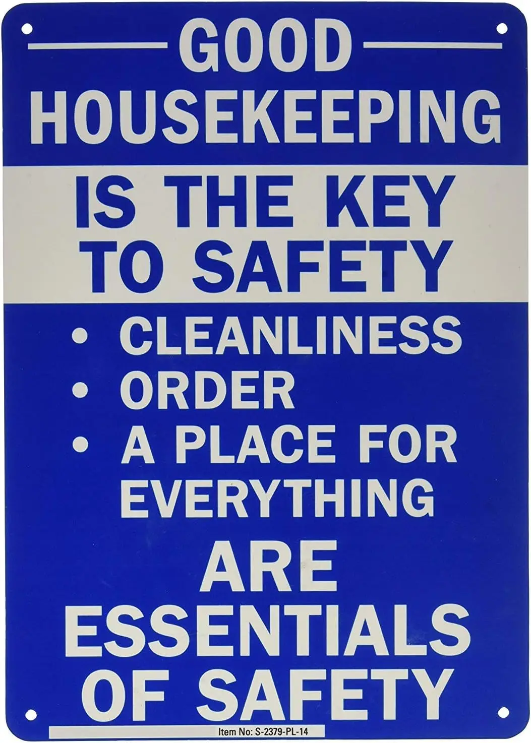 Tin Sign 8x12 Good Housekeeping is The Key to Safety Novelty Home Decor good sign sign