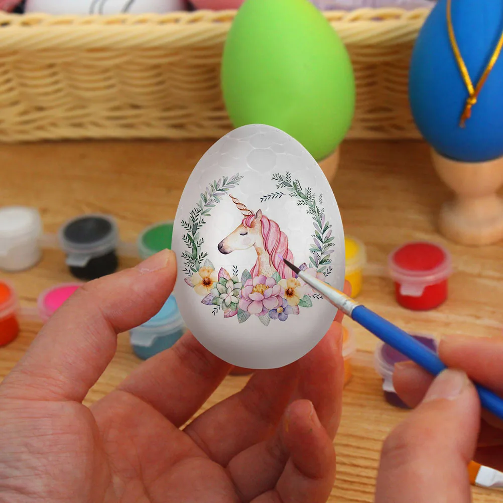 

20 Pcs Decorative Diy Egg Egg White Home Decor Decoration Painting Kids DIY Craft Easter Festival Art Supplies