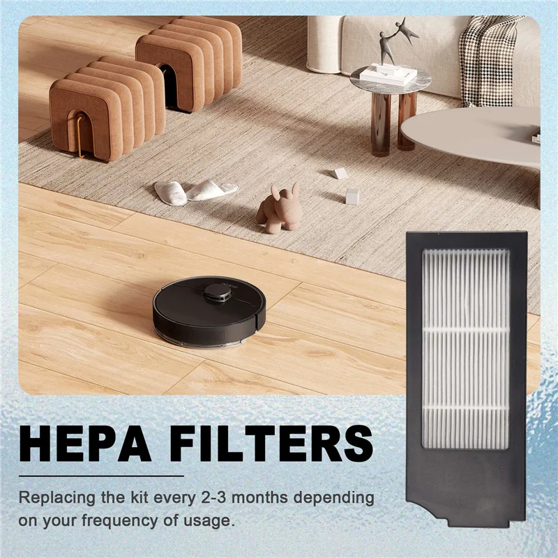 M04k acessórios para ecovacs x1 omni turbo vácuo robô peças de reposição escova principal rolo escova lateral filtro mop almofadas saco pó