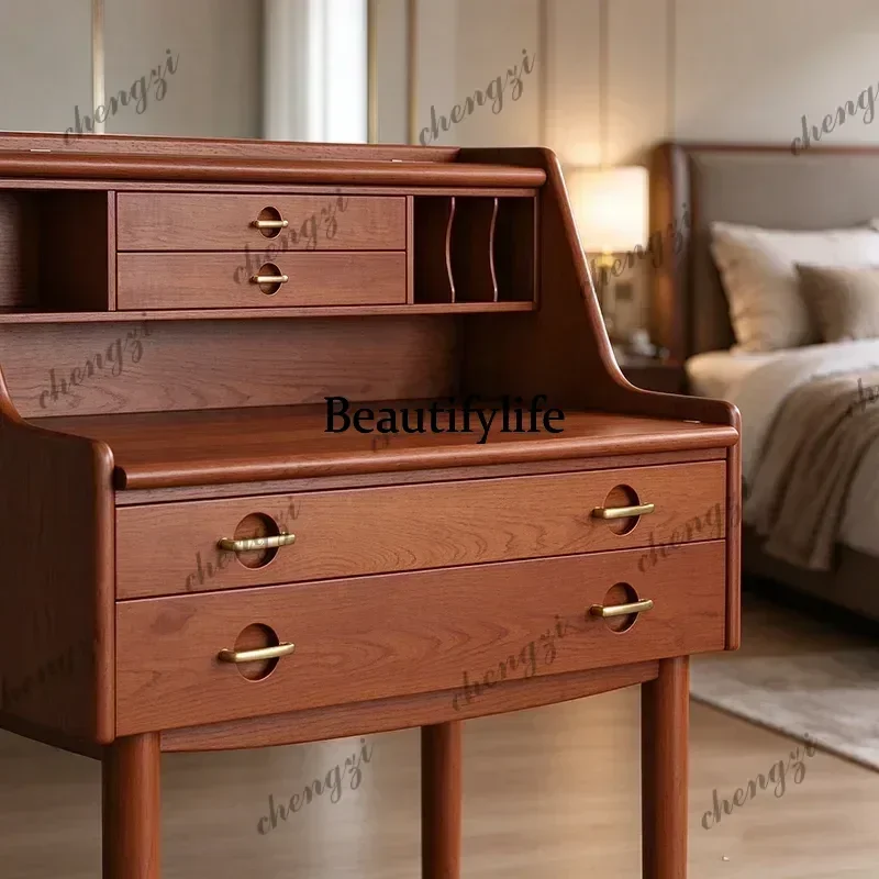 Vintage Bedroom Vanity Table Nordic Narrow European Rustic Vanity Table Classic Unique Makyaj Masası Dressers For Bedroom