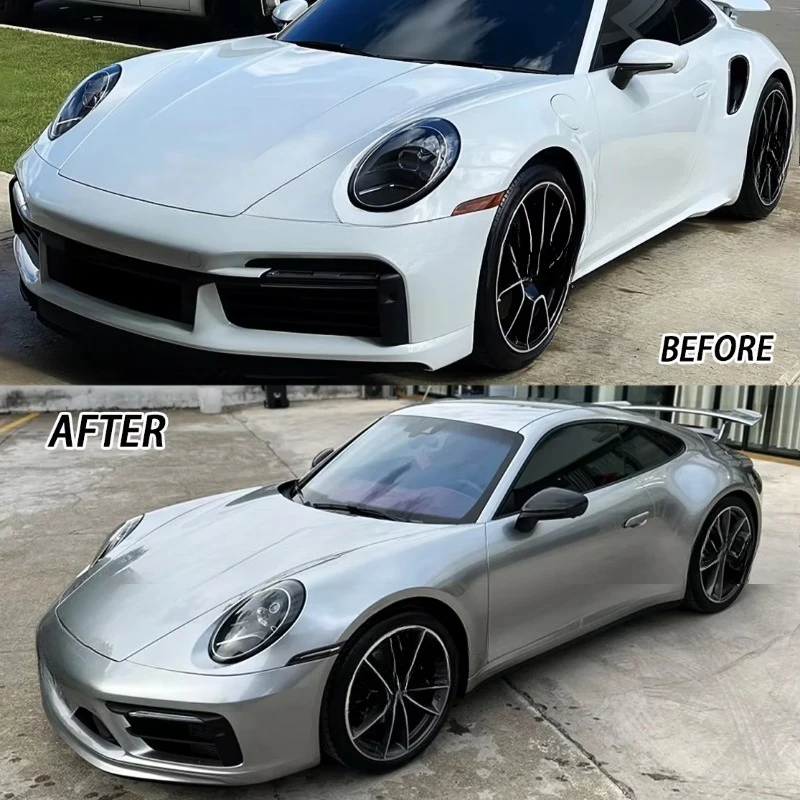 1.52*15m Color Change Film Colored Ppf 7.5mil Self-healing Anti-yellowing Car Paint Protection Film Wrap Vinyl Silver