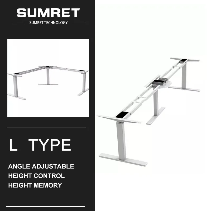 

Electric L-type Table Lift Desk Lifting Column Smart Adjustable Height Contorol Memory Three Foot Noiseless Memory Controler