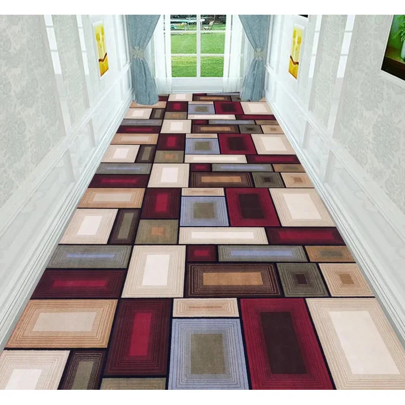 VIKAMA Retro Color Wood Texture Kitchen Runner Rug Anti-Slip Washable Floor Mat for Hallway Laundry Bedroom Home Decoration