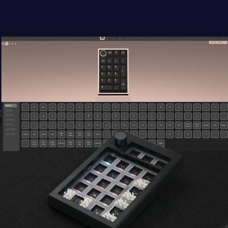 Mk21 Wireless Numeric Keypad with Compactly Body and Rotary Knob Control