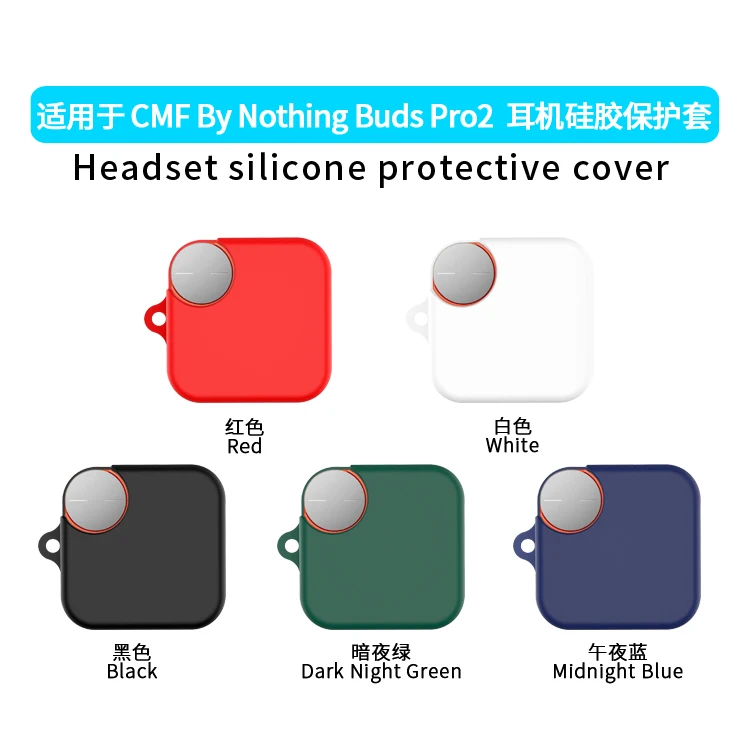 Kopfhörer Silikonhülle für CMF Buds Pro 2 Box Soft Shell Schutzabdeckung für CMF von Nothing Buds Pro2 Kopfhörer Haut Zubehör – Detail 9