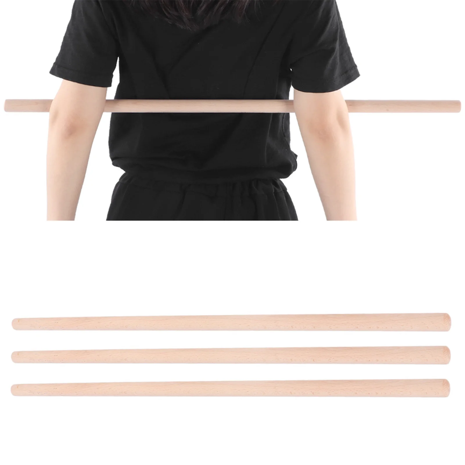 3 قطعة عصا مساعدة اليوغا مفتوحة الكتف الخلفي الصحيح الأحدب عصا تدريب الجسم اللياقة البدنية اليوغا مساعدة 2x70 سنتيمتر #5