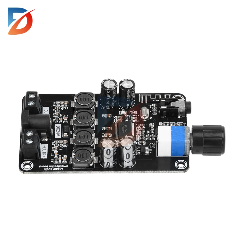 DC12V-24V Class D amplifier module 50W*2 HiFi stereo Bluetooth 5.0 audio amplifier with adjustable volume protection amplifier