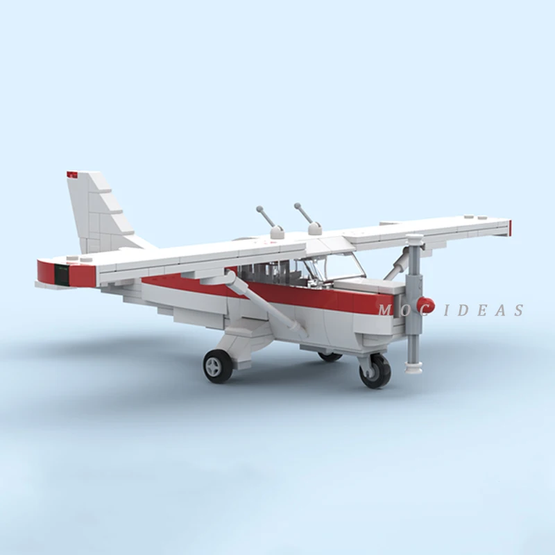 اللبنات العسكرية MOC سيسنا 175A Skylark محرك واحد ثابت الجناح الطائرات الطوب نموذج لتقوم بها بنفسك لعبة أطفال هدية عيد الميلاد