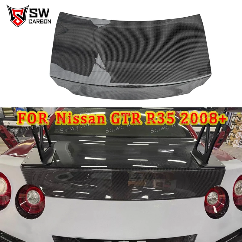 

OEM-стиль, задняя крышка багажника из углеродного волокна для Nissan GTR35 2008+, задняя крышка багажника, спойлер, задний спойлер, автомобильные детали, комплект кузова