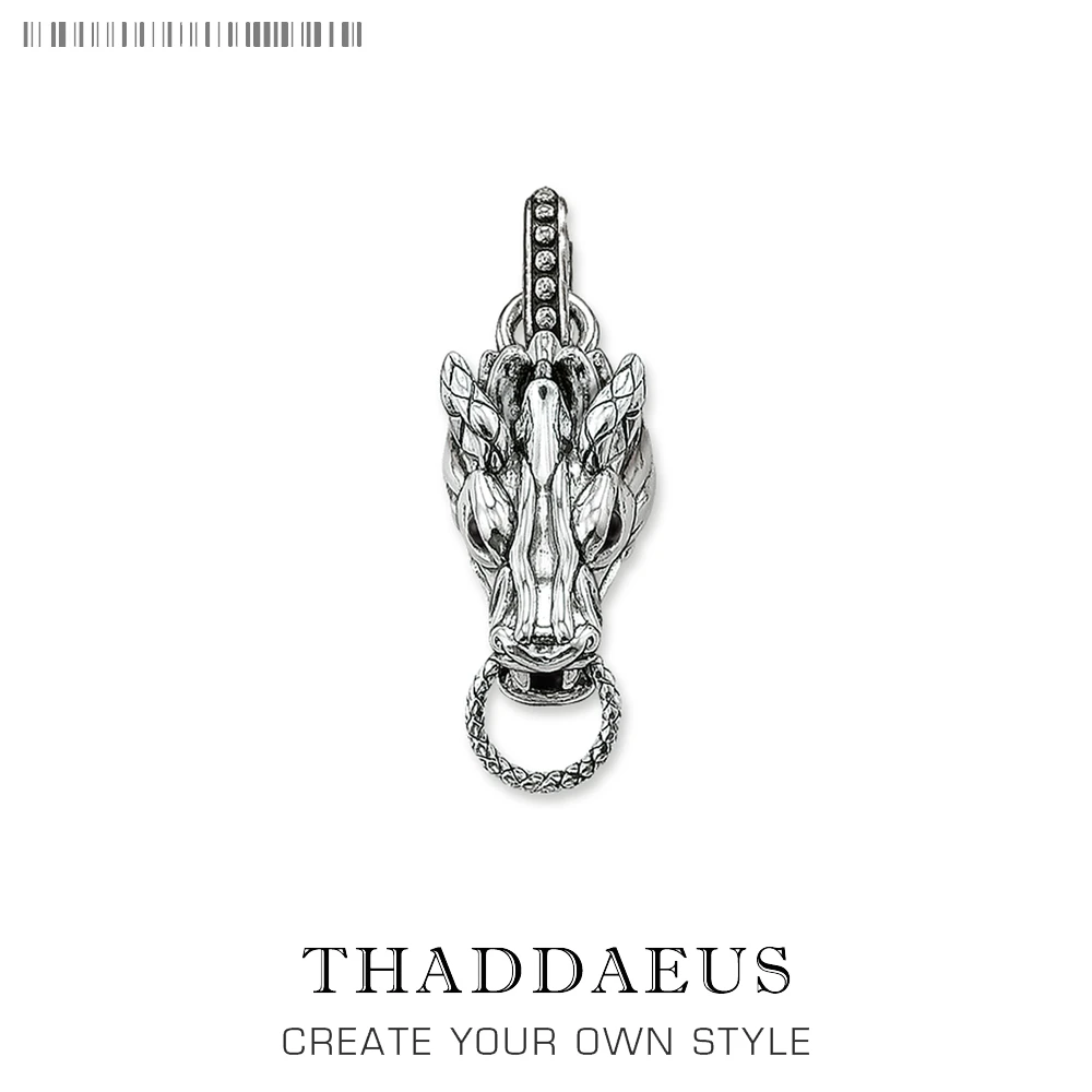 

Подвеска-переноска Dragon Blackenend, брендовые ювелирные изделия, европейский стиль, бижутерия, стерлинговое серебро 925, подарок в стиле панк для мужчин