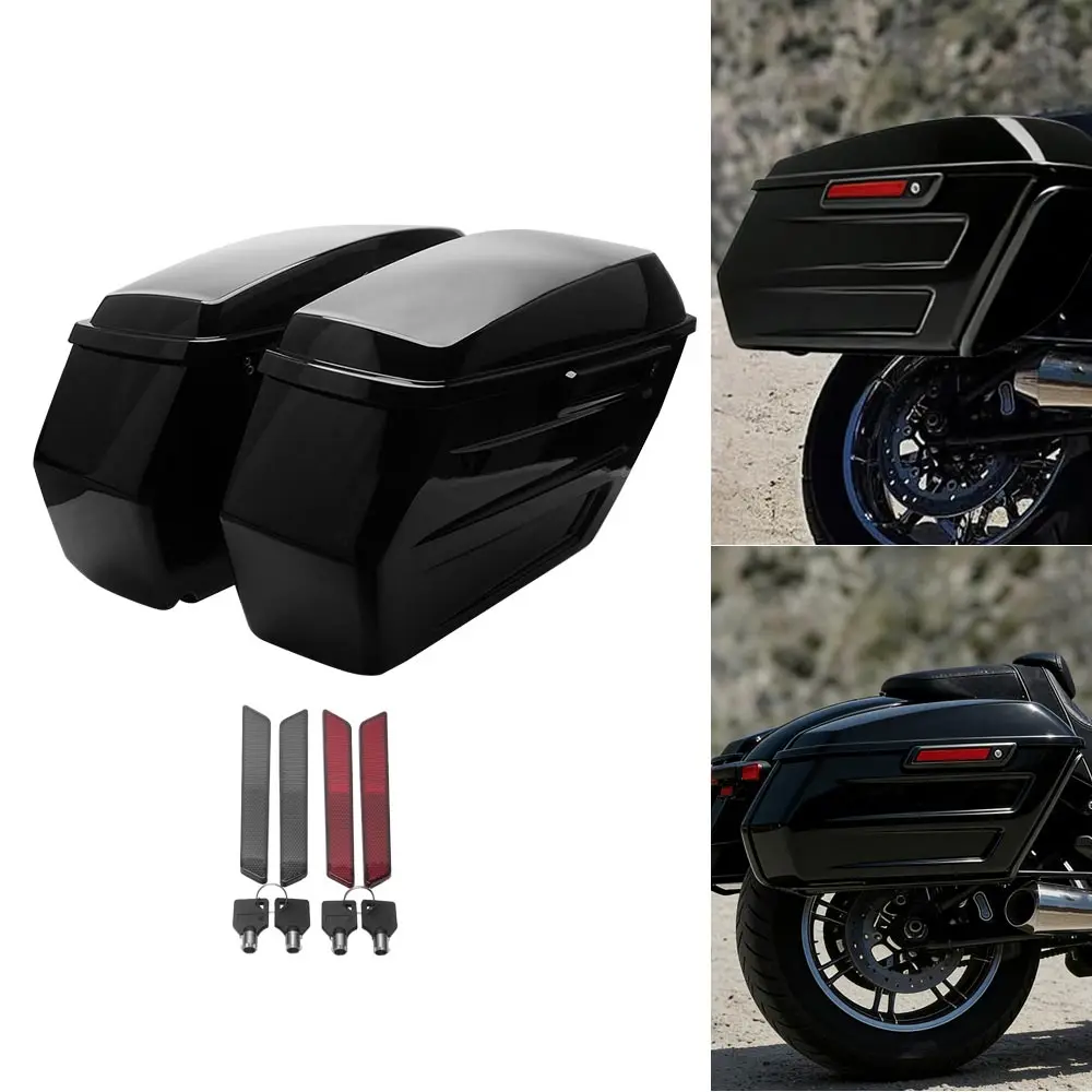 

For Harley Touring Electra Glide Ultra Limited FLHTK FLHTCU Road King FLHR 2014-25 Motorcycle Side Hard Saddlebags Luggage Bags