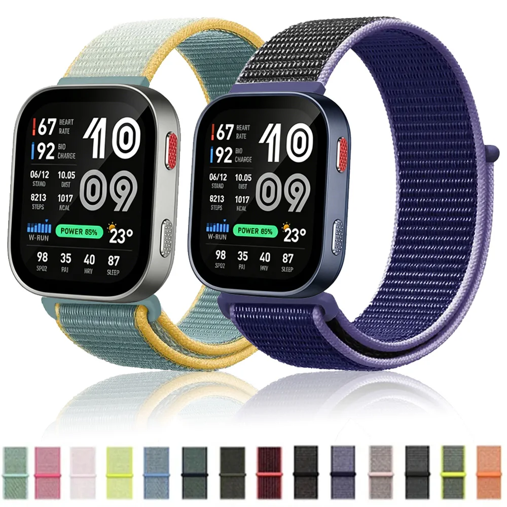 20mm 22mm Nylon Loop Strap For Amazfit Bip Max-6-5 Balance 3-2-1 Band Bracelet For Amazfit Active Max Helio Active 3-2 Wristband