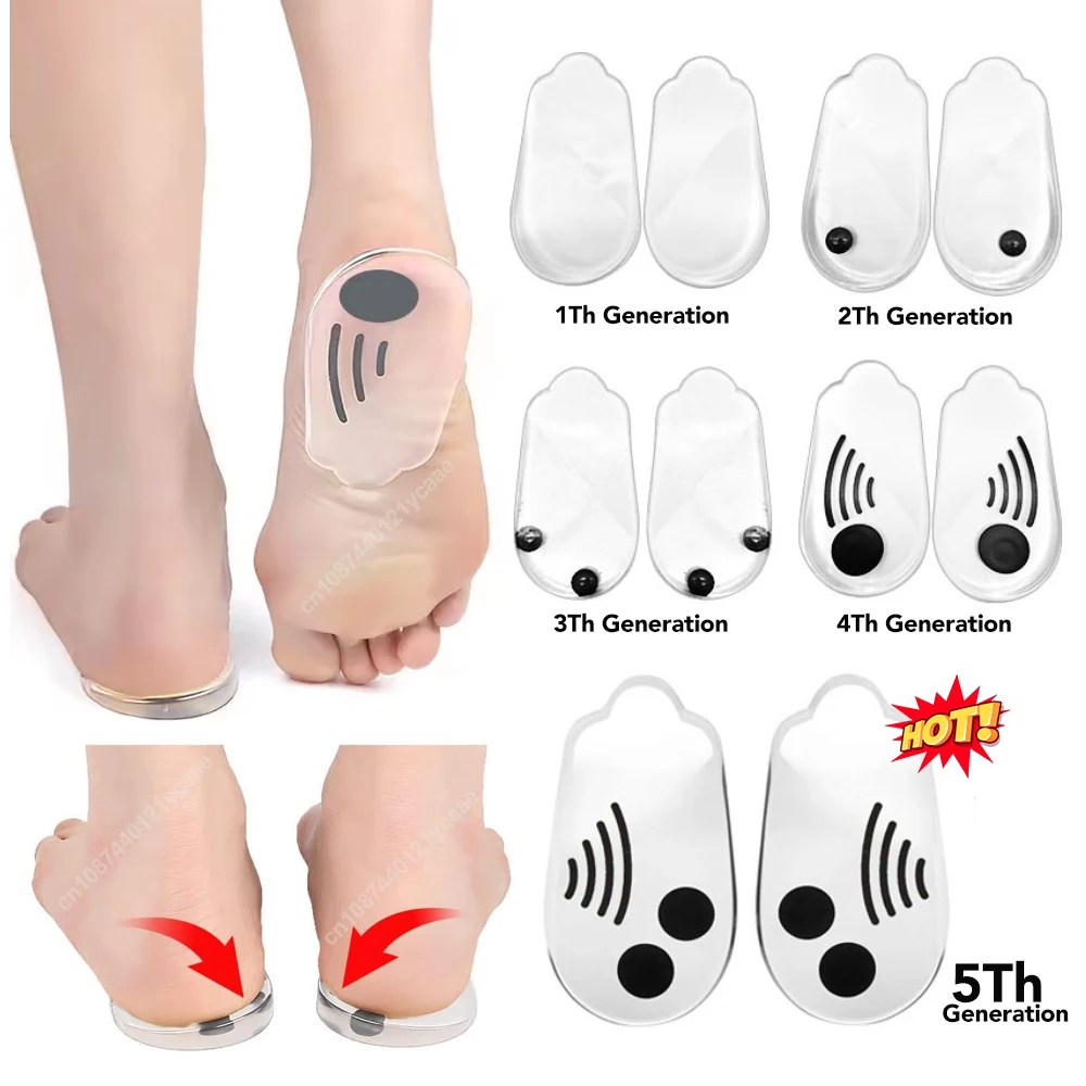Orthopädische Silikon-Einlegesohlen für Füße O/X Beintyp Valgus Varus Korrektur Plantarfasziitis Gel Einlegesohle Magnet Massage Fußpflege