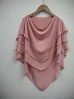 Khimar Turban for Kids Girls Muslim Prayer Hijab 3 Layer Chiffon Overhead Scarf Islam Clothing Eid Ramadan Niqab Nikab Headscarf