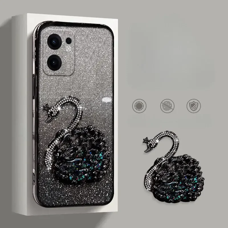 

Diamond Swan Glitter Case For OPPO Reno 13F 5G 13 Pro 13FS Cover Shockproof Case For OPPO Reno 13 FS 5G 13 FS pro