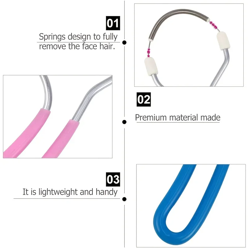 Depiladora facial para mujeres, elimina el cabello no deseado en la parte superior del labio, la barbilla, la cara, depiladora portátil con rodillo de resorte para Sk suave