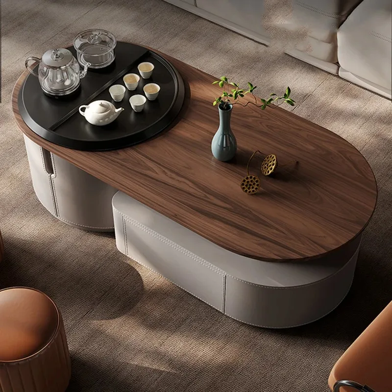 Luxury Decoration Coffee Table Modern Wood Living Room Storage Drawers Creative Side Table Writing Couchtisch Home Decoration
