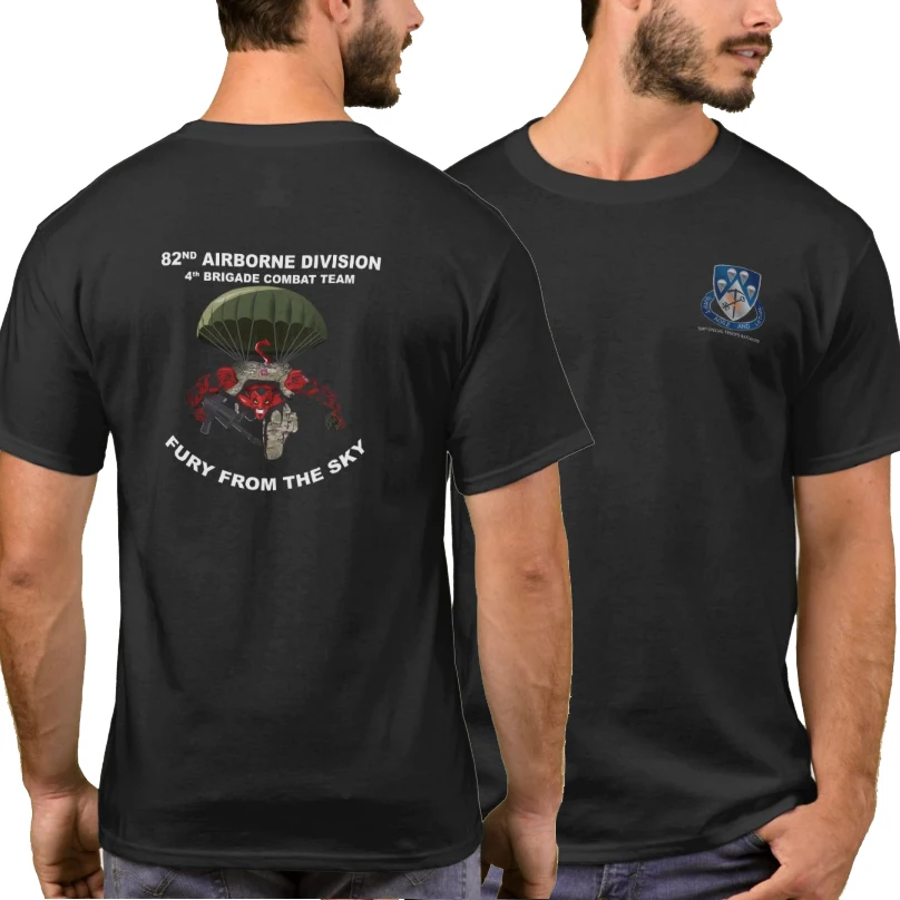 508th STB, 4th BCT, 82nd Airborne Division T-Shirt 100% Cotton O-Neck Summer Short Sleeve Casual Mens T-shirt Size S-3XL