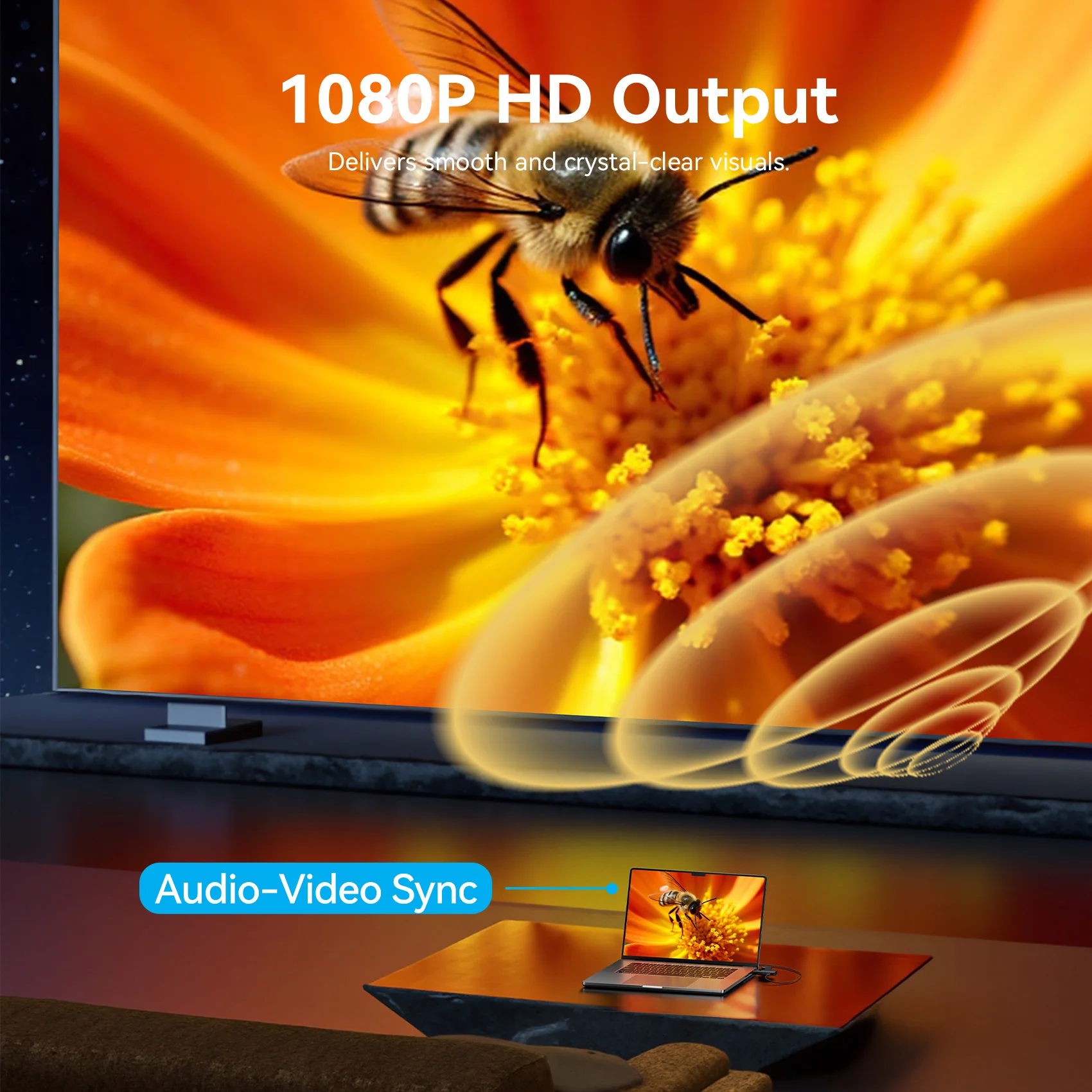 Vention لاسلكي HDMI فيديو 1080P 50M الارسال والاستقبال موسع عدة 5G محول للكمبيوتر كاميرا الكمبيوتر المحمول إلى شاشة العرض