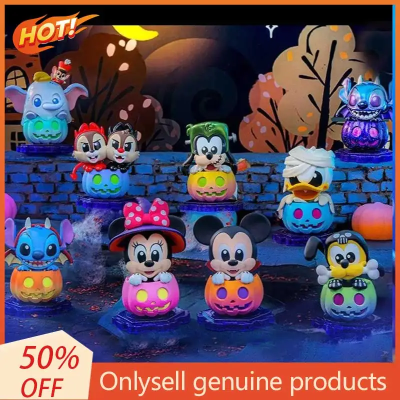 Moda artesanal presente de halloween genuíno brinquedos quentes amigos abóbora série caixa cega ponto presente de halloween meninas e meninos festa