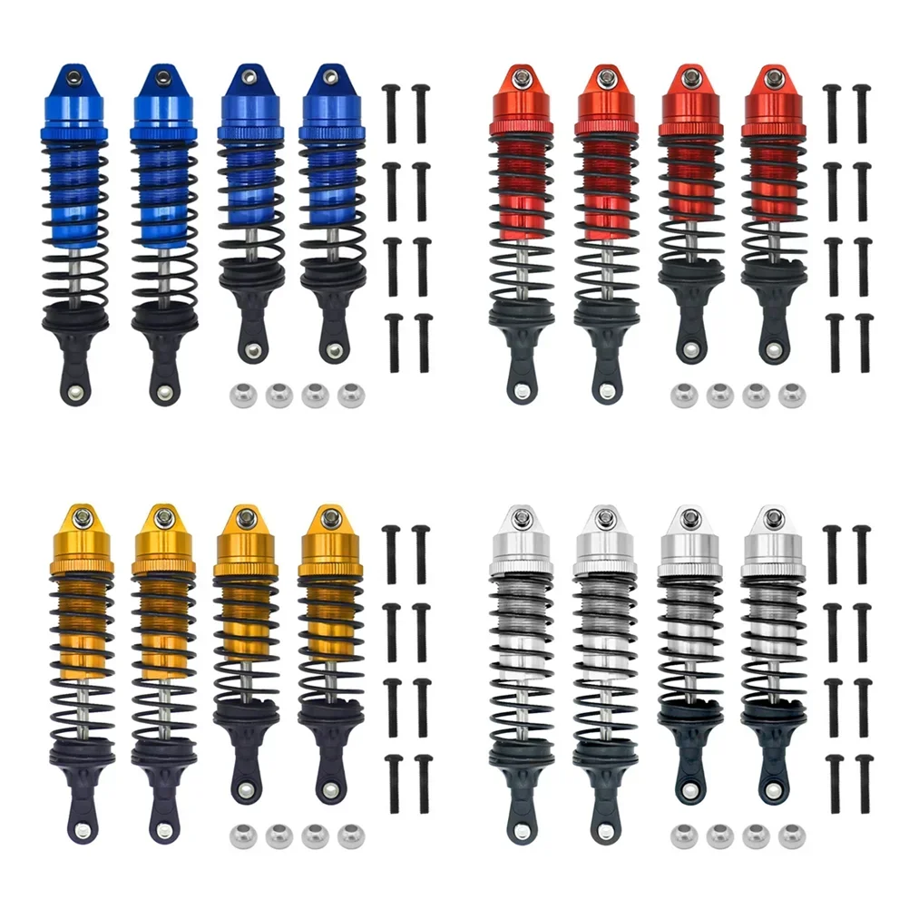 4pcs Metal Front And Rear Shock Absorber For Traxxas Slash 4X4 VXL 2WD Rustler Stampede Hoss 1/10 RC Car Upgrades Parts