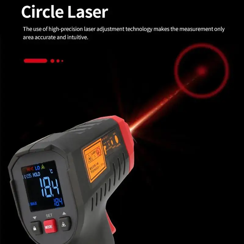 UNI-T UT306C Digital Infrared Thermometer Industrial Non-contact Laser Temperature Gun Meter -50-500