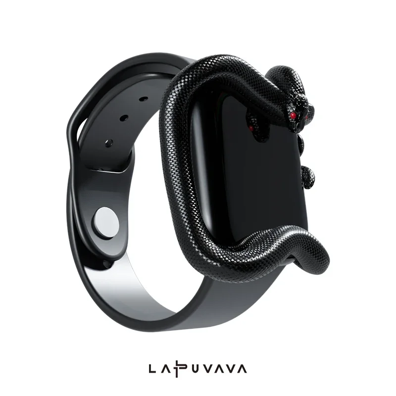 

iwatch protective case black king snake trend accessories suitable for apple watch iwatch protective case case S10/9/8/6/5/4/se