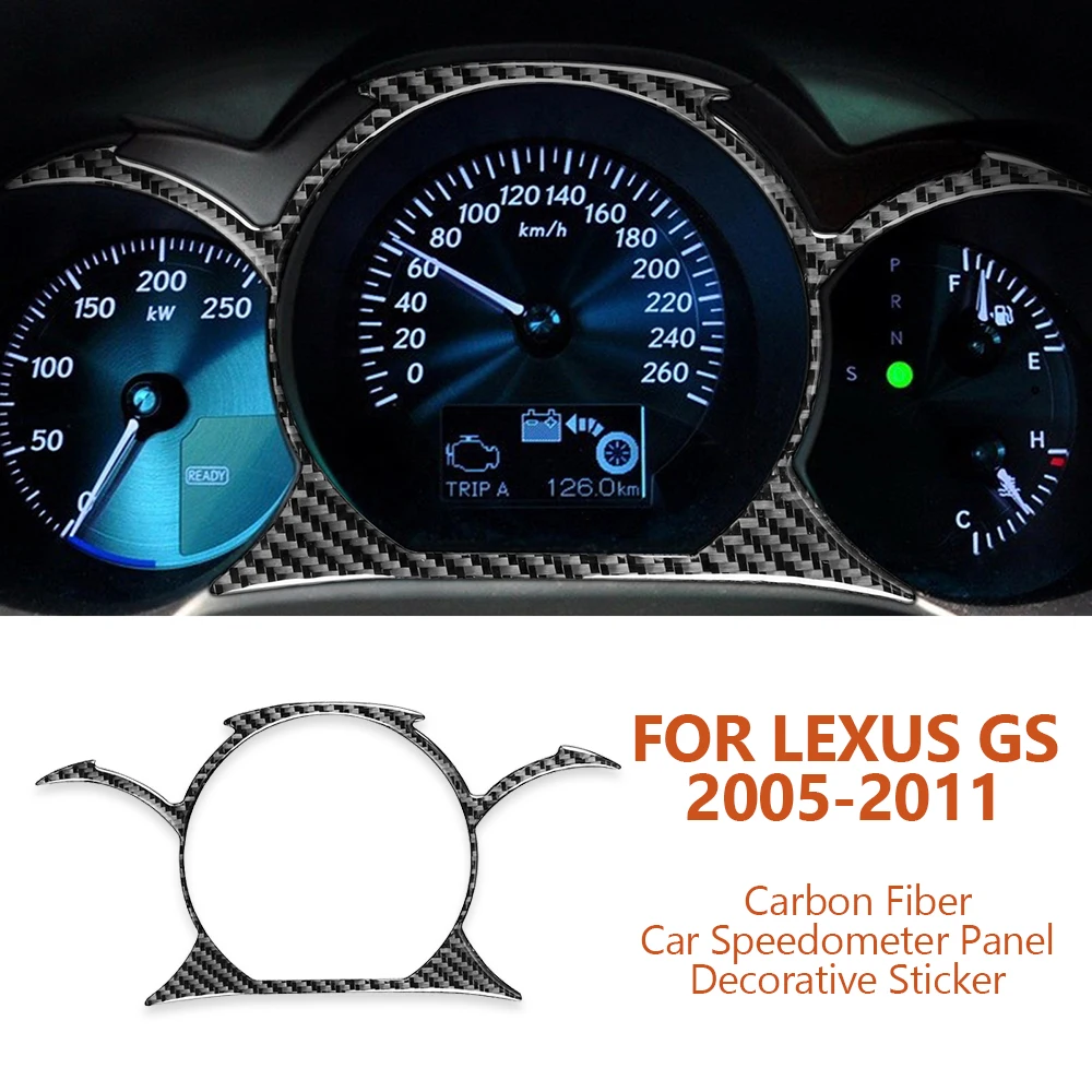 For Lexus GS 2005-2011 Car-styling Carbon Fiber Car Instrument Speedometer Panel Decorative Stickers Auto Interior Accessories