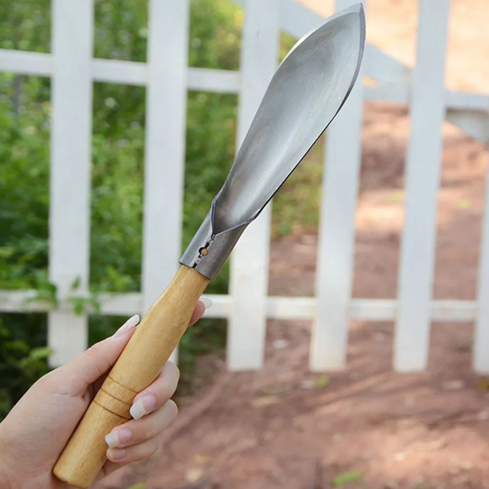 

4Pcs Stainless Steel Garden Trowels Wood Handle Rustproof Wear Resistant Multifunctional Gardening Tools Planting Spades Soil