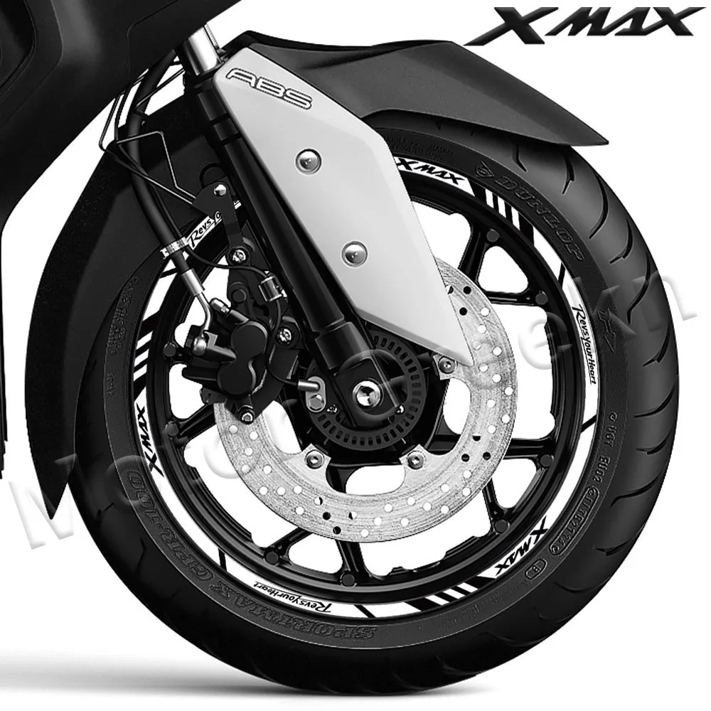 Reflective Motorcycle Wheel Sticker 15″14″ Rim Stripe Decal Accessories For XMAX150 250 300 xmax300 xmax250 xmax150