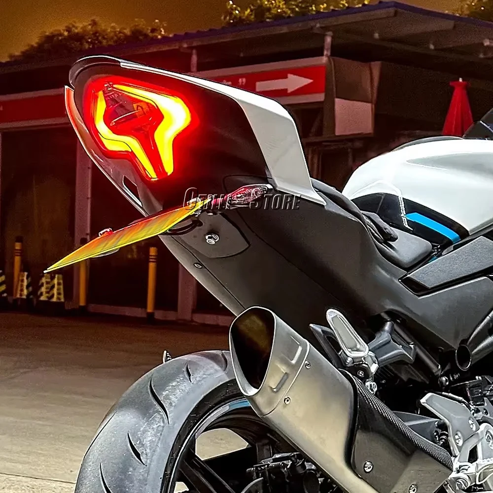 حامل لوحة ترخيص الدراجة النارية ، ملحقات مصباح إشارة الانعطاف LED ، مزيل مصد الذيل المرتب لـ CFMOTO 450SR 450 SR 2022 2023
