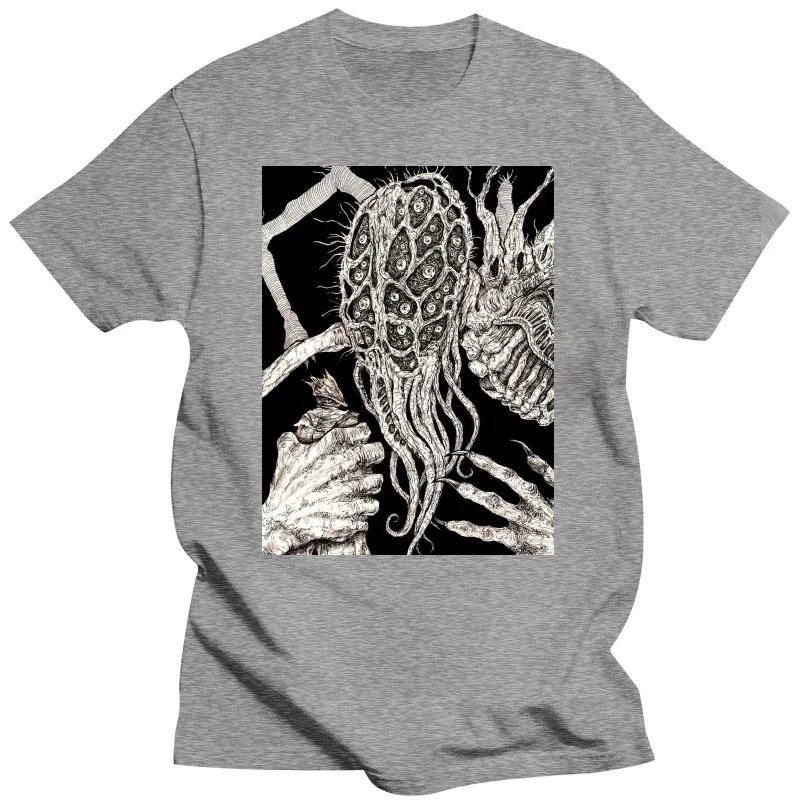 Oh Amygdala Clothes Design Bloodborne Halloween Horrible Men Cotton T-shirt Hip Hop Tshirt Tees Oversized Harajuku Streetwear