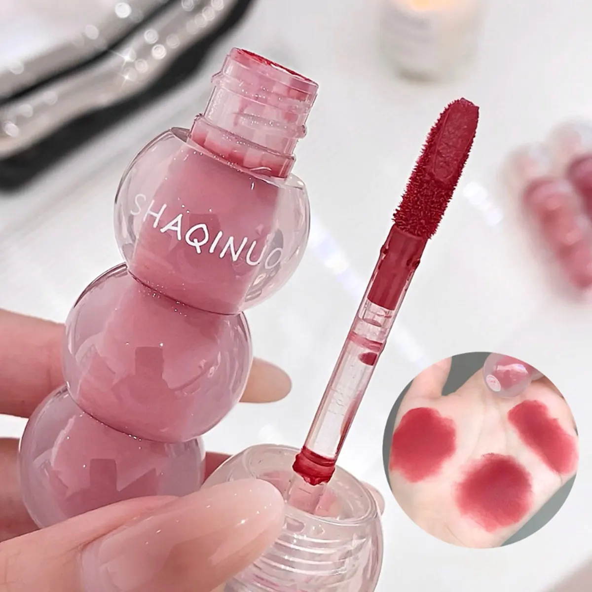 Cute Velvet Matte Lip Gloss Whitening Lip Gloss Liquid Lipstick Waterproof Lip Gloss