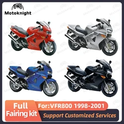 Motorcycle Fairing Kit Fit For Honda VFR800 1998 1999 2000 2001 Full Set Fairings Kits Painted Bodywork New ABS Plastic 4 Gifts