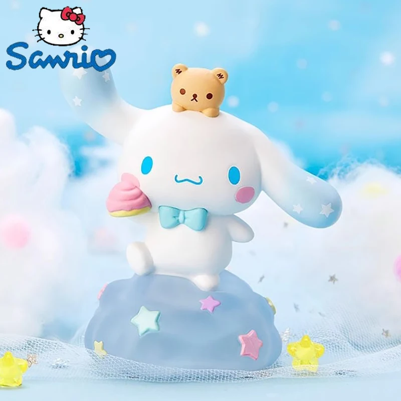 

Original Sanrio Hellokitty Cinnamoroll Kuromi Melody Figure Anime Peripheral Pvc Model Garage Kit Doll Children Kawaii Gift Toy