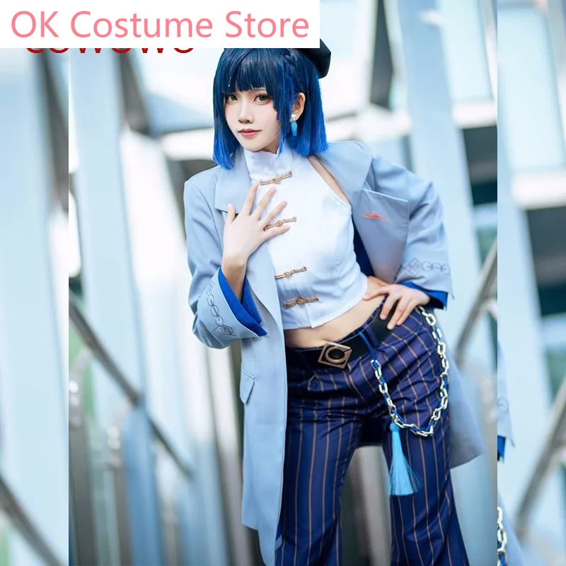 Genshin Impact Yelan Game Suit Cool Powerful Uniform Cosplay Costume Halloween Party Role Play Outfit Cos Clothing