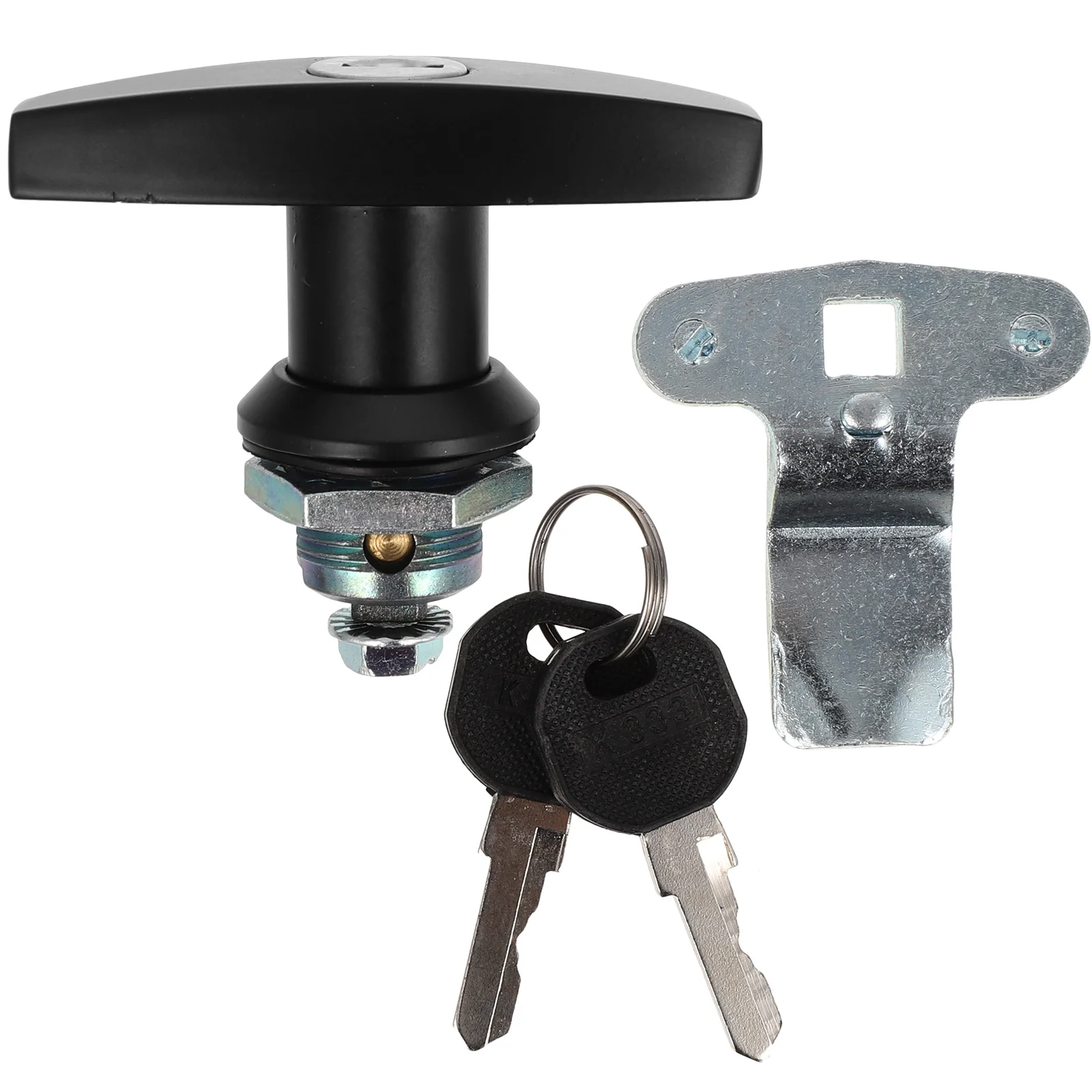 

T Handle Lock Black Cabinet Handles Cam Latch Zinc Alloy Water Resistant Toolbox Trailer Electric Cabinets Control Vehicles