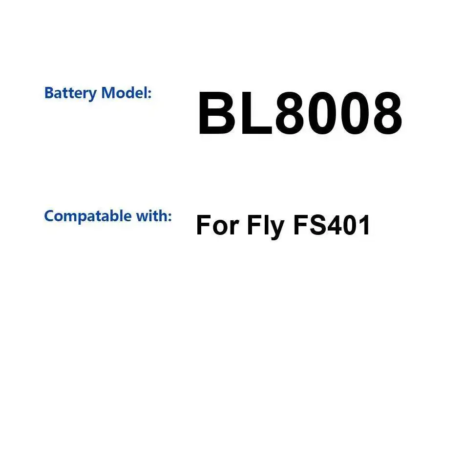 

Высокосовместимый аккумулятор мобильного телефона 1400 мАч для Fly FS401 BL8008
