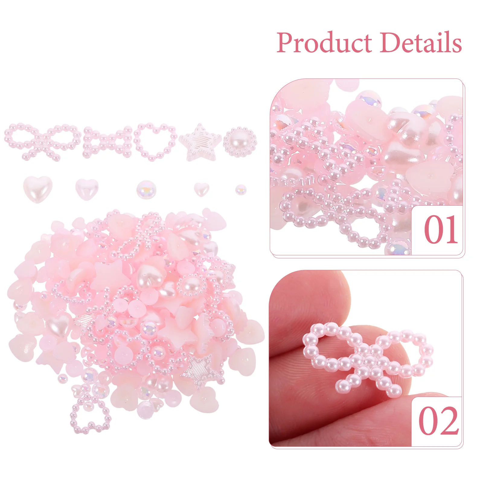 

1 Bag Nail Art Accessories Nail Charms Decorations Versatile Charming Colors Easy Carry Party Wedding DIY Manicure Supplies
