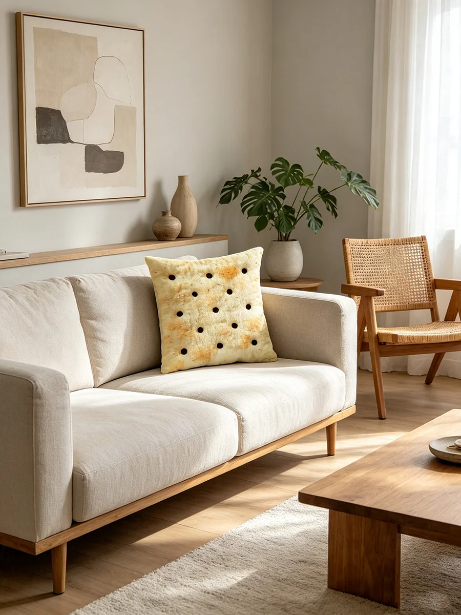 Double Sided Pillow Cover with Zipper 1 Pack Soft Decorative Pillowcase Modern Simple Design for Sofa Living Room Home Decor