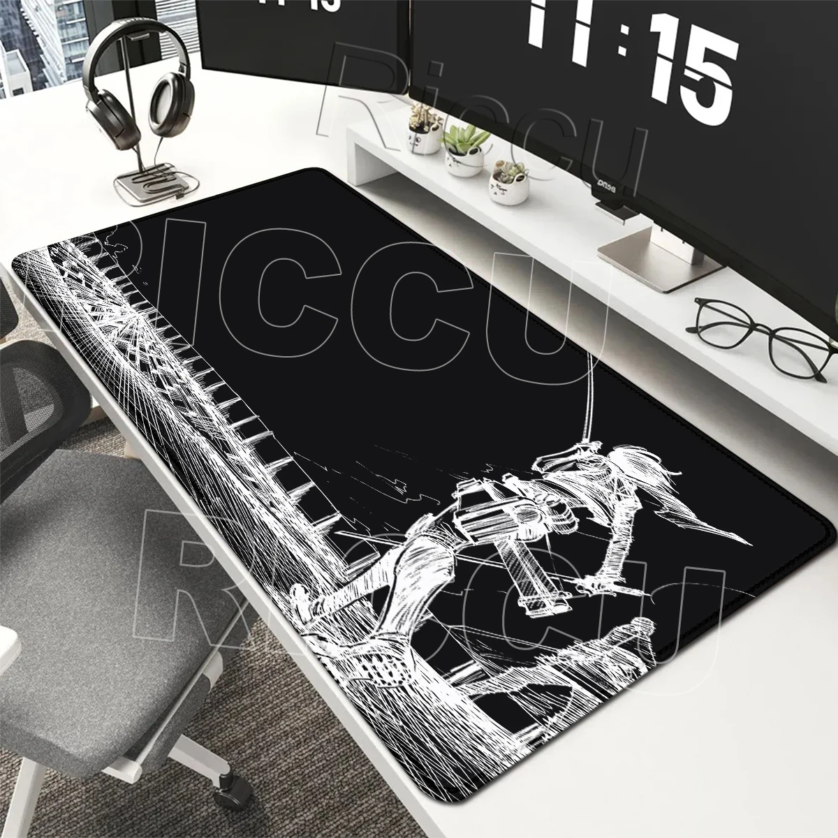 New HD Printing Attack on Titan Anime Desk Mats Gamer Room Decoraion Mouse Pad Gaming Notebook Cabinets Stitched Edge Mause Pads