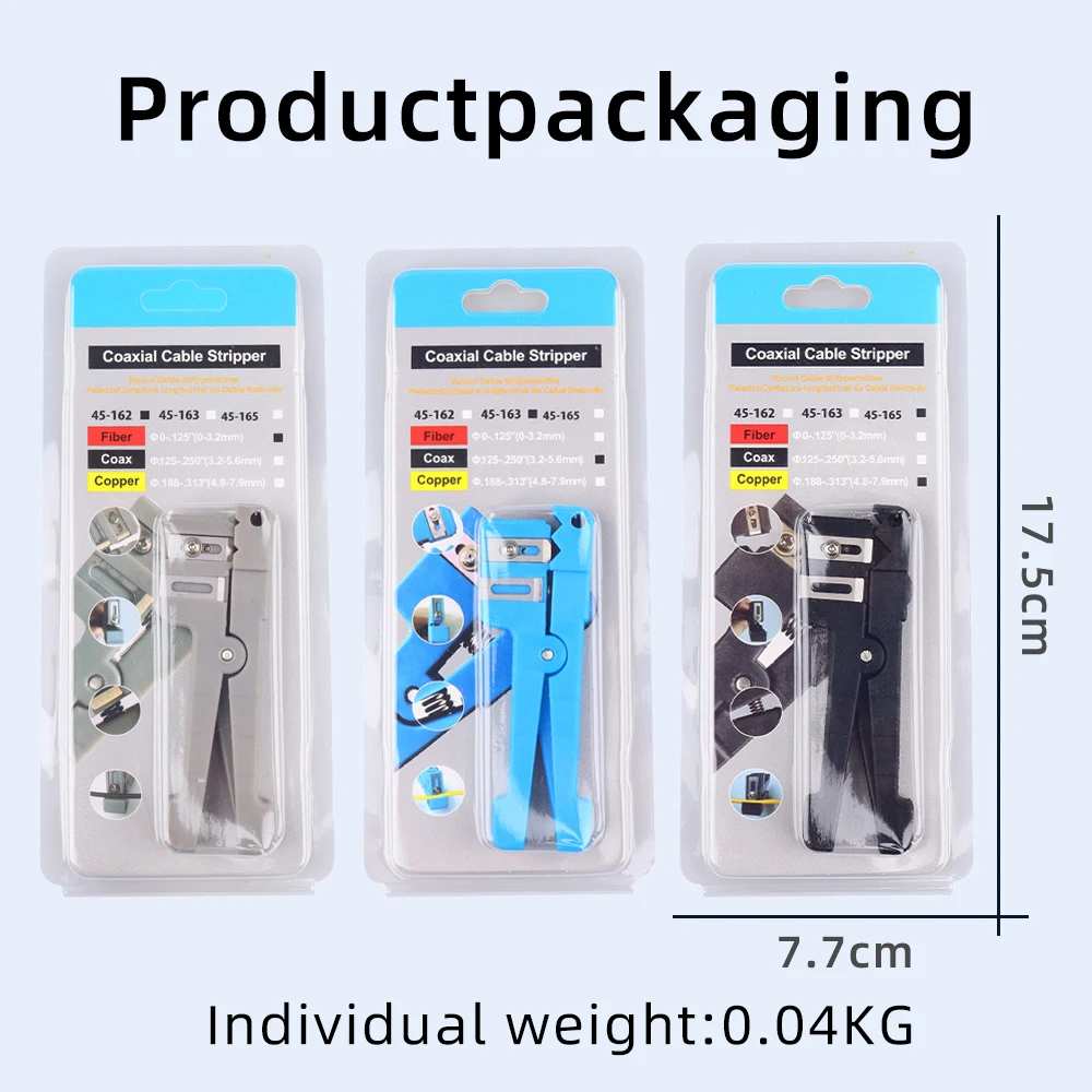 ZoeRax Fiber Optic Stripper Tool Adjustable Cable Slitter for 0~3.2mm/3.2~5.6mm/5.6~7.9mm Coaxial Cables Stripper Tool